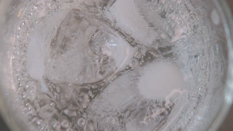 glass of iced sparkling water