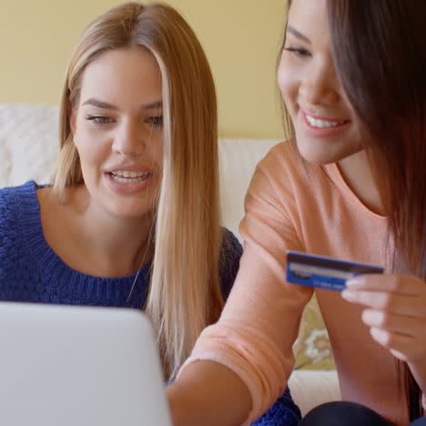 Two-women-shopping-online-with-computer