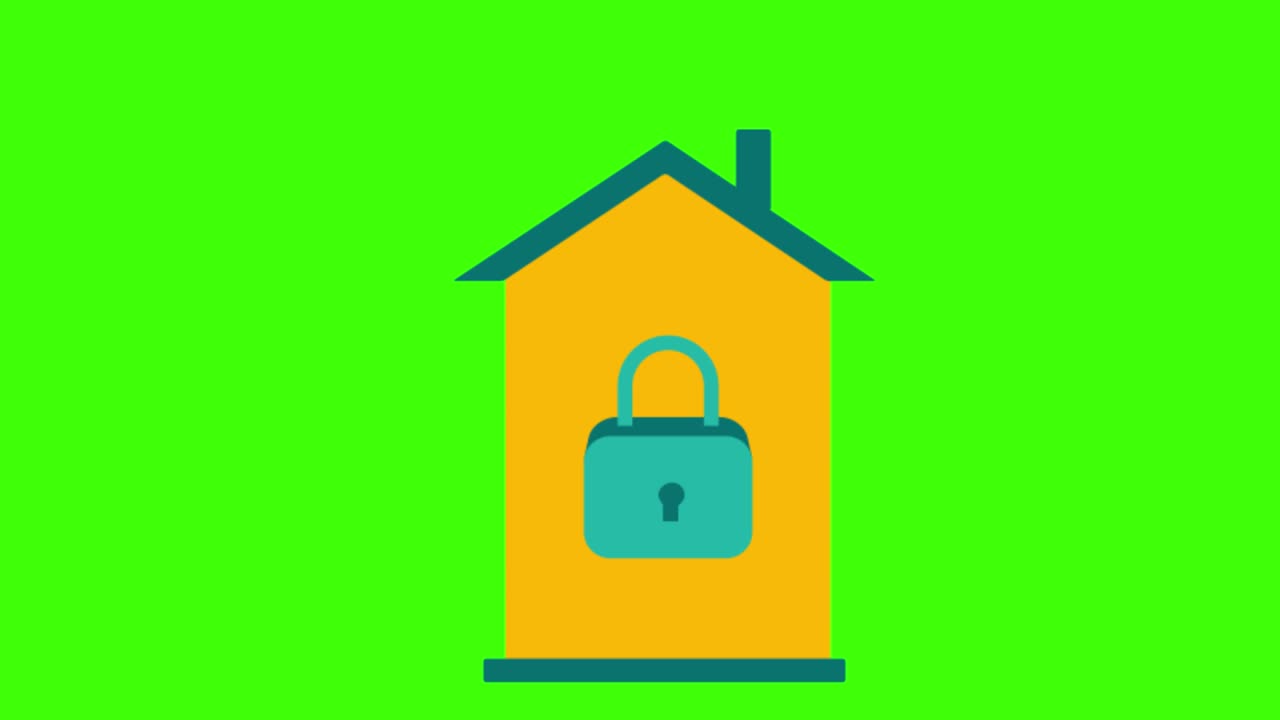 el icono de bloqueo de la casa aparece en la pantalla verde