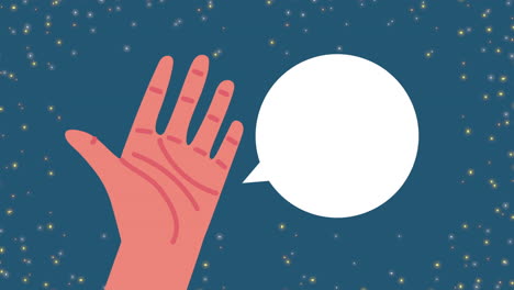 hand with speech bubble