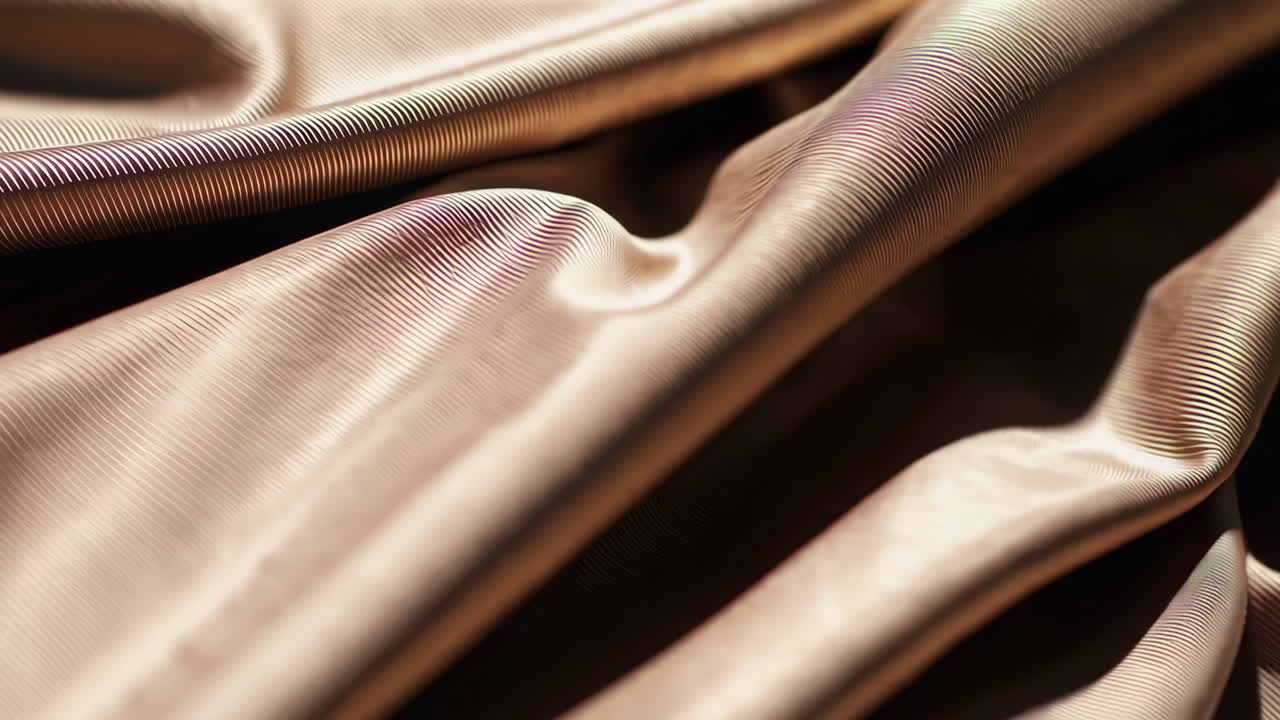 Close-up of a golden brown silk fabric