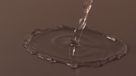 Clear-water-pouring-onto-surface