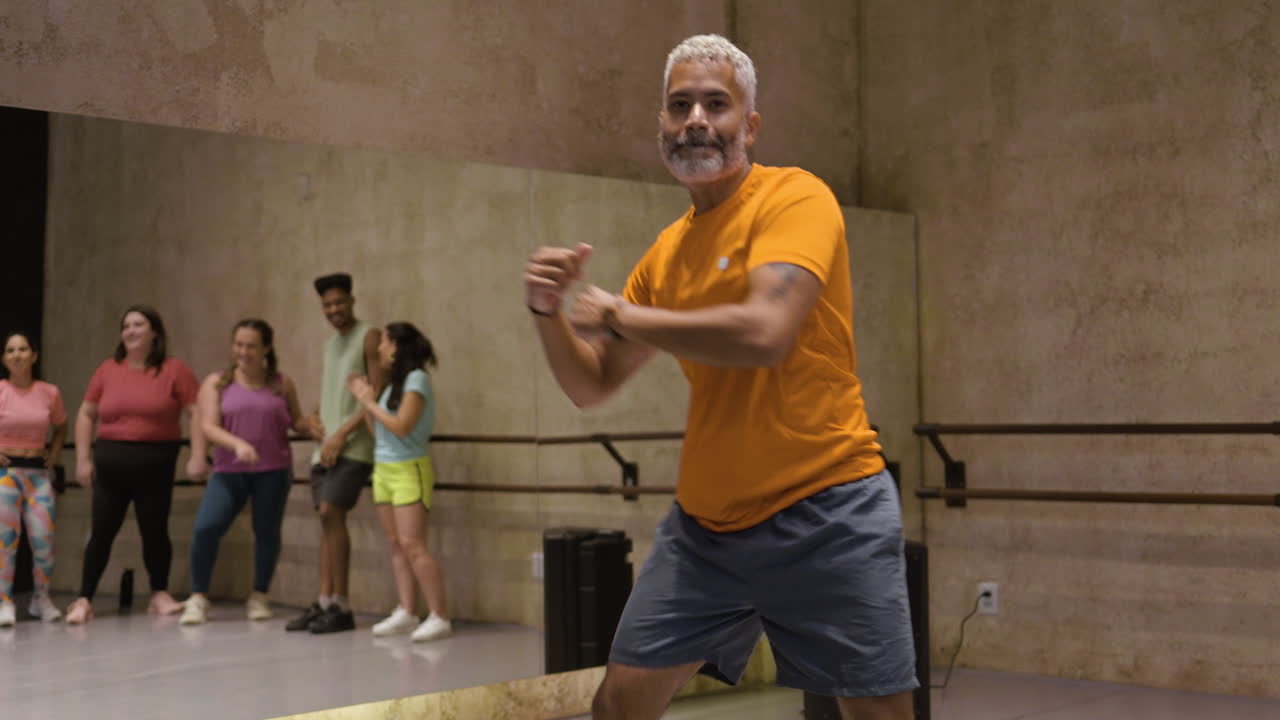 Dance fitness class in studio
