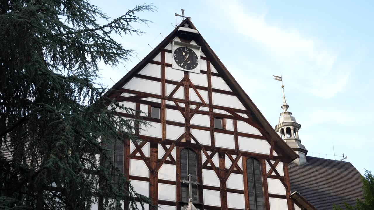 Historic wooden baroque church in Swidnica, Poland
