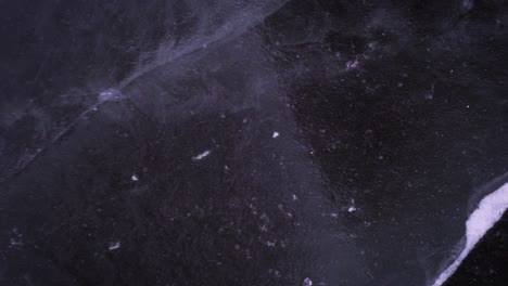 close-up of frozen ice surface