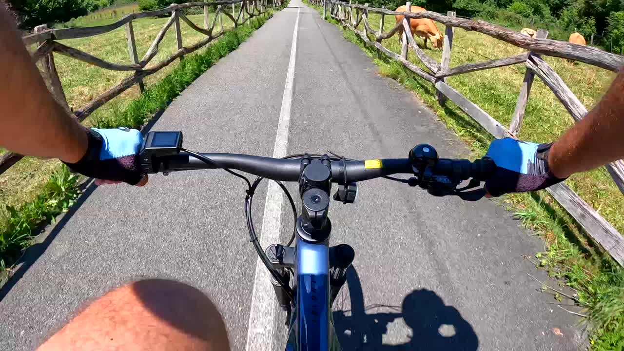 Cycling on a scenic path