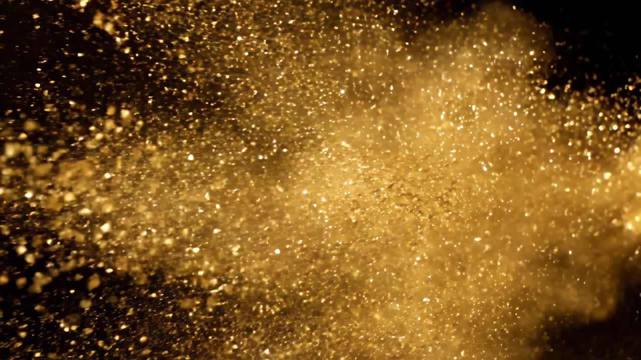 Golden Dust Sparkle Abstract Background
