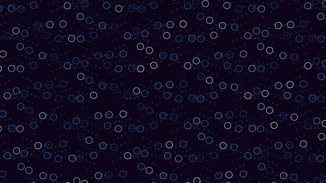 Circular monochrome pattern of overlapping circles on a dark background