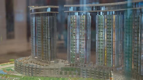 layout of city streets, skyscrapers, and buildings