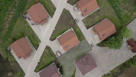 aerial view of a residential community