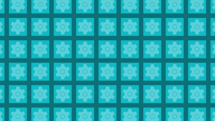 Teal Gears Pattern
