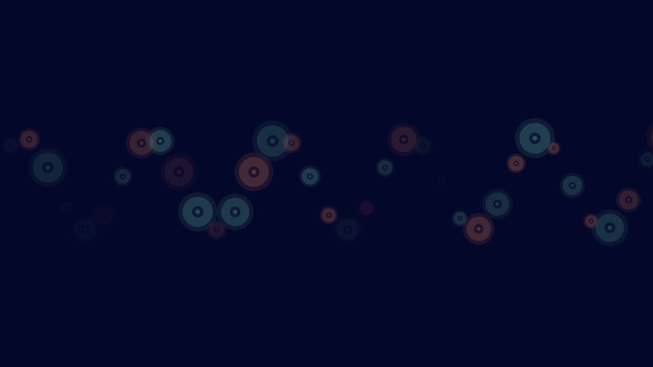 Floating circles on blue background a vibrant display of purple and green