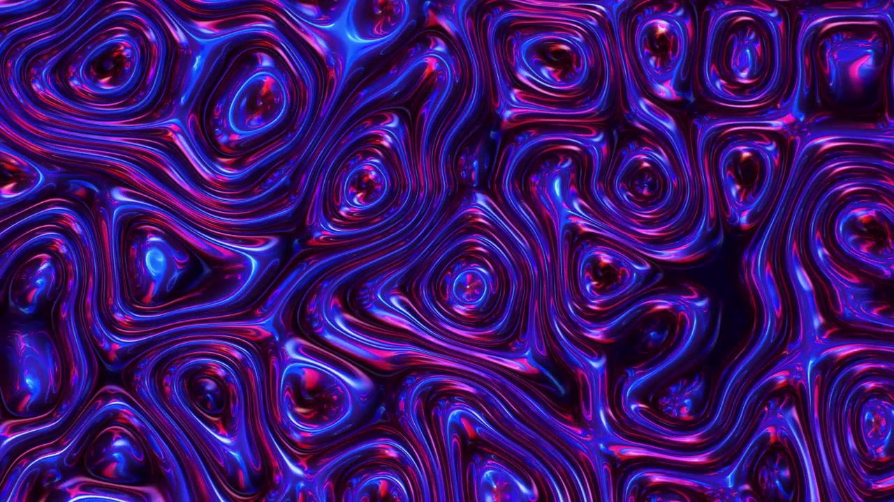 Abstract iridescent liquid waves seamless loop background