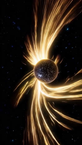 abstract depiction of a black hole in space