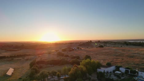 stunning sunset over rural landscape