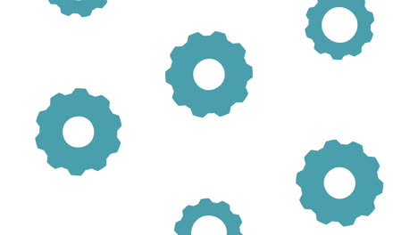 teal gears pattern