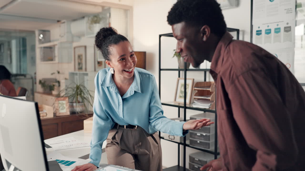 Celebrating Success: Team High Five in Modern Office