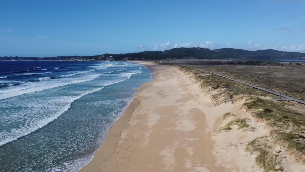 perfecto paisaje de playa en lanzada en galicia españa, sol