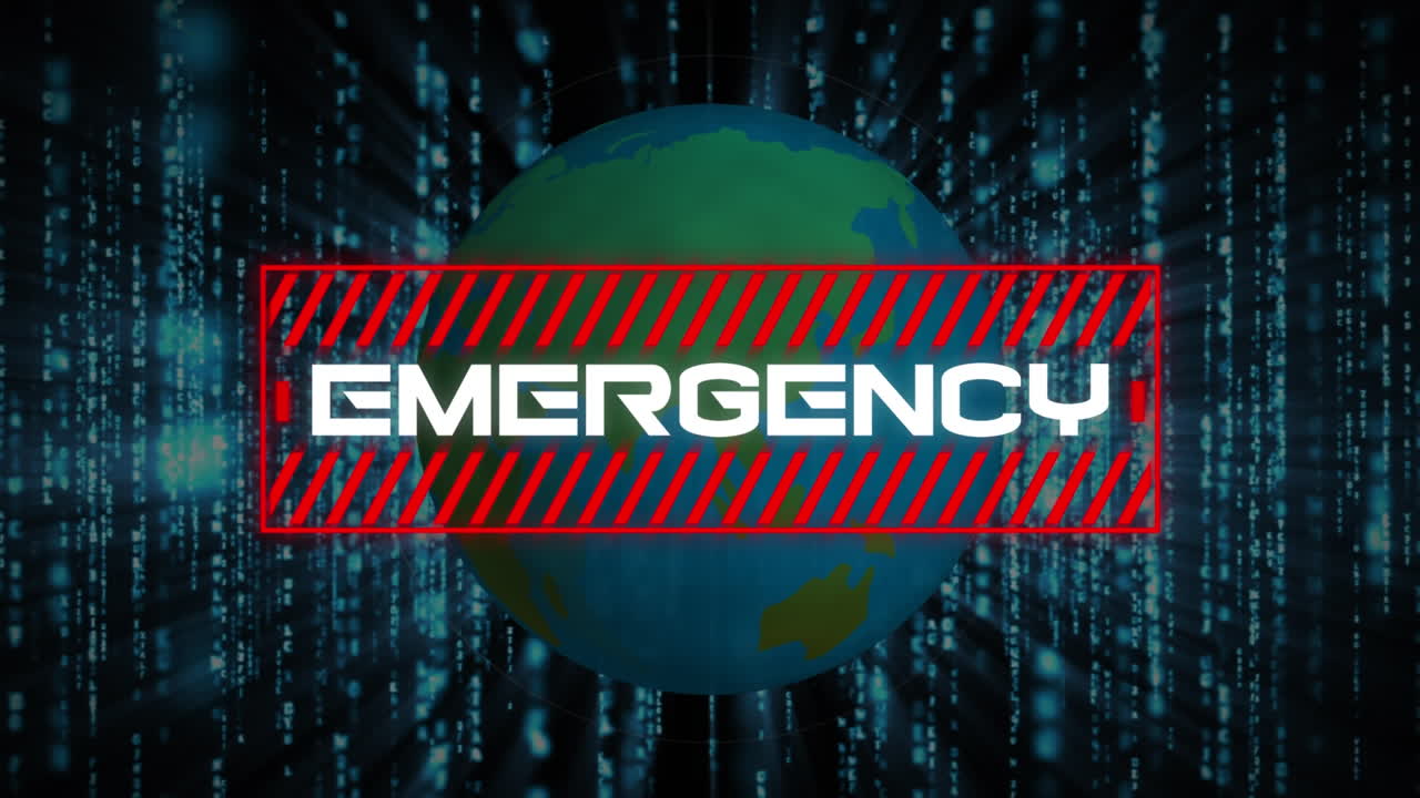 animación del texto de advertencia de covid 19 en todo el mundo