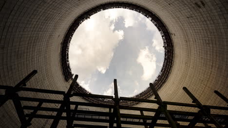 time-lapse taken inside one of the unfinished reactor cores at the abandoned chernobyl nuclear power plant