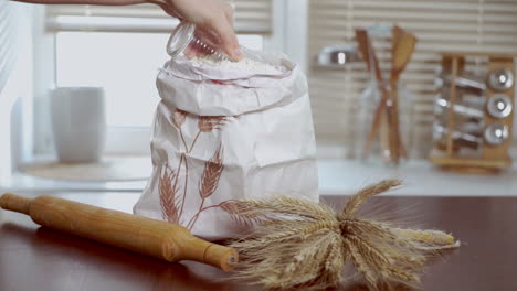 Home-baking-ingredients.-Organic-flour-bag.-Cooking-ingredients