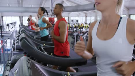 working out at a gym