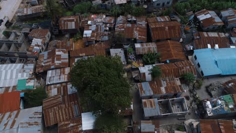 aerial view of rural residential area in dar es salaam city