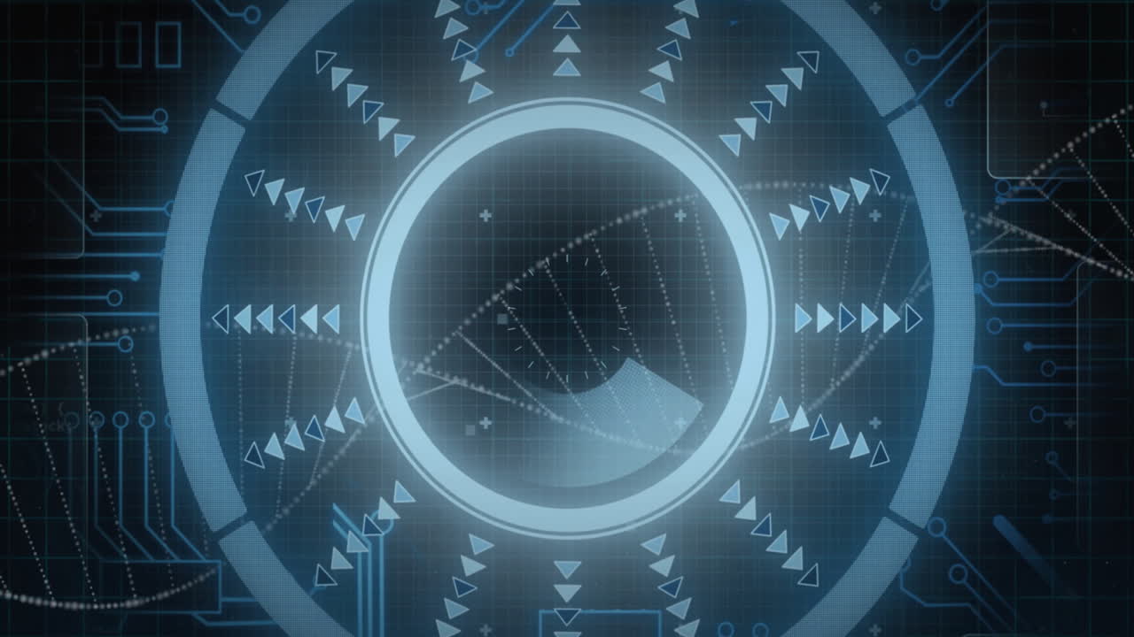 스 스캔과 데이터 처리에 대한 dna 스트랜드의 애니메이션