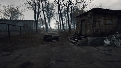 pripyat cityview of exclusion zone near the chernobyl nuclear power plant