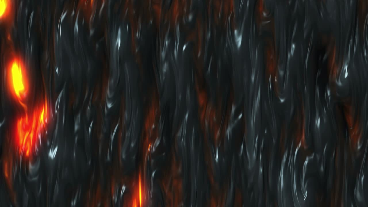 lava volcánica infernal caliente derretida. magma flotando en alguna parte