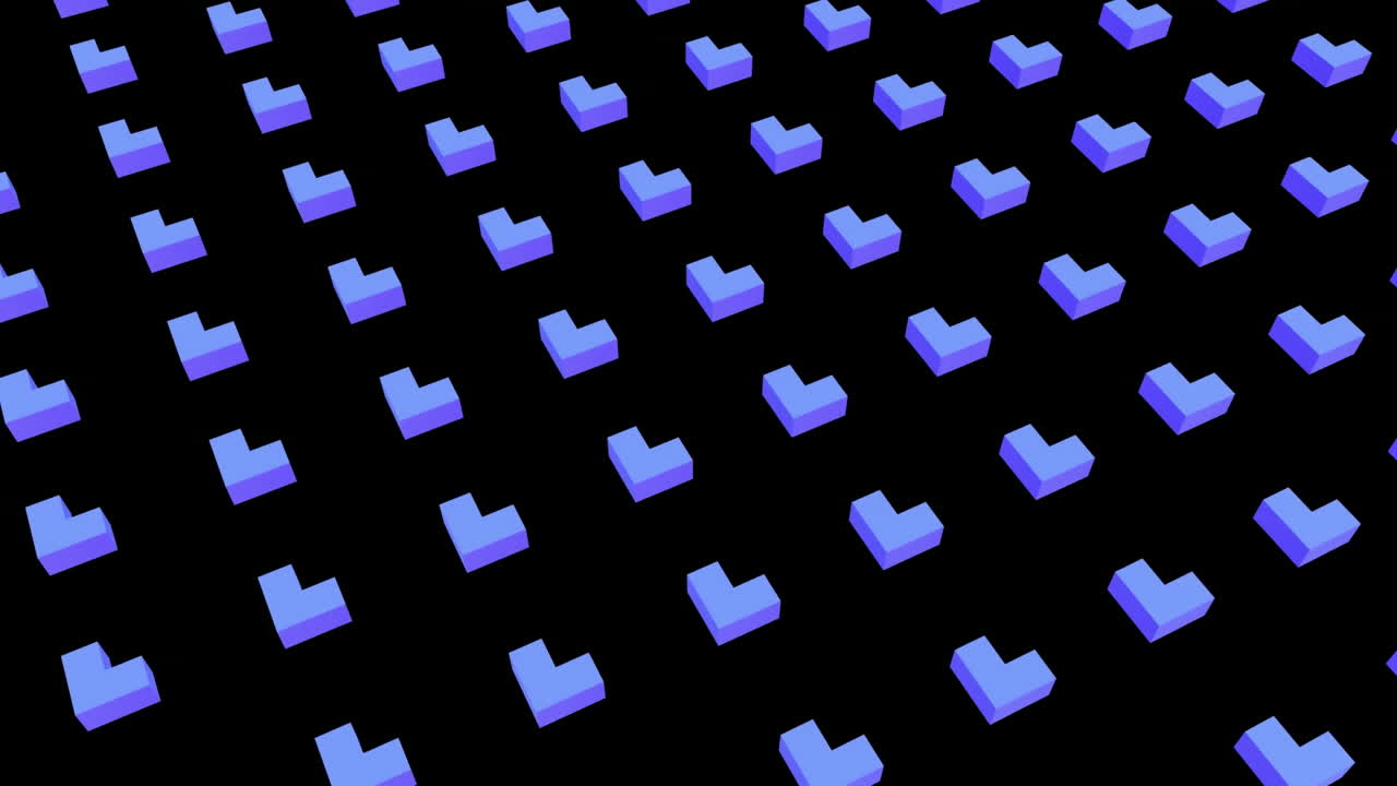 Animation of high score over black background with 3d hearts