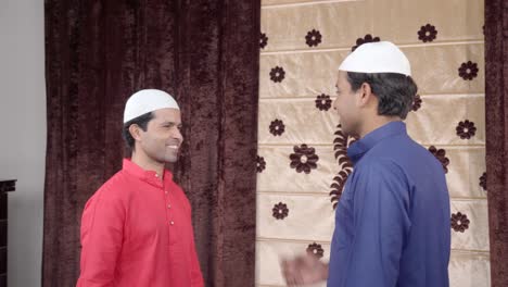 muslim men greeting by doing adaab