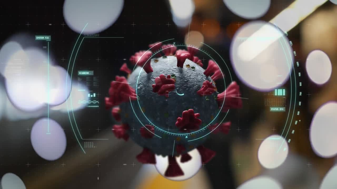 escaneo de alcance sobre la célula de covid-19 contra la estación de tren