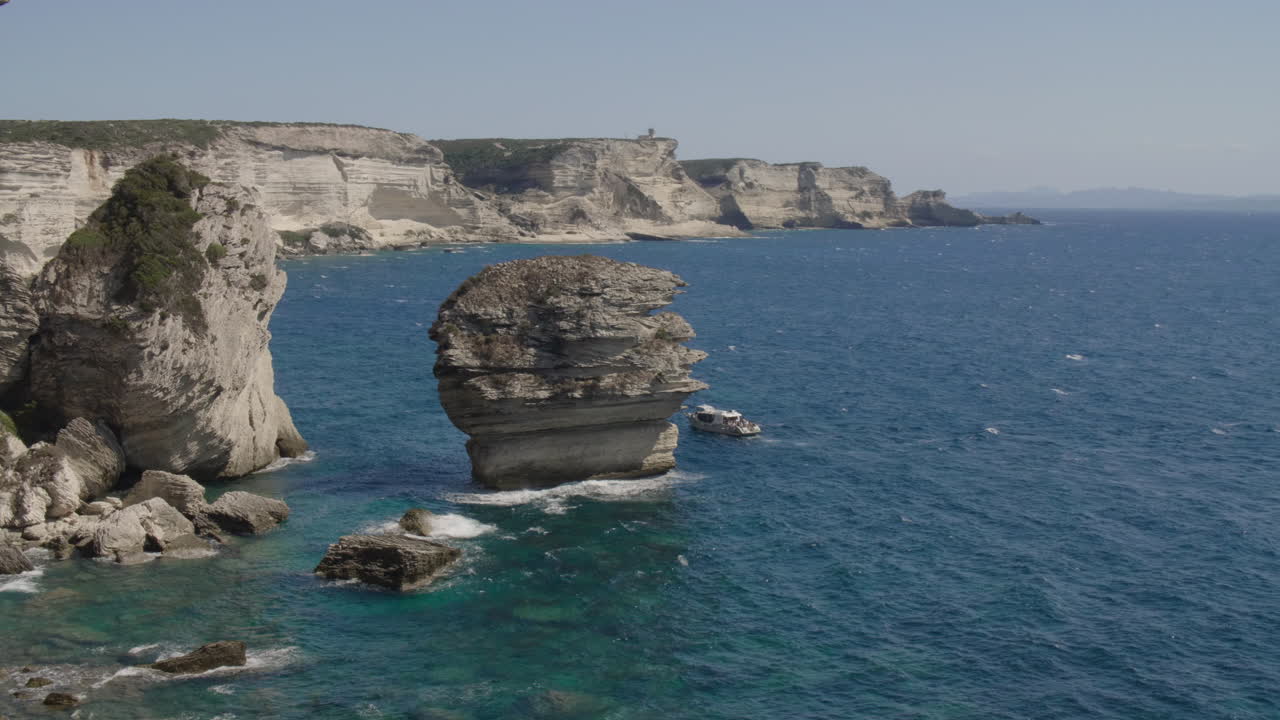 Bonifacio Corsica panorama limestone coastline Cliffside Mediterranean Sea Coastal Landscape