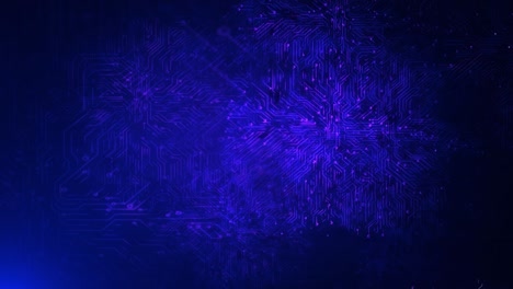 loop animation of circuit burst digital circuits processor energy explosion.