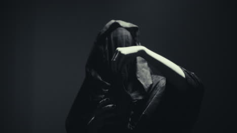mysterious figure with ancient vessel