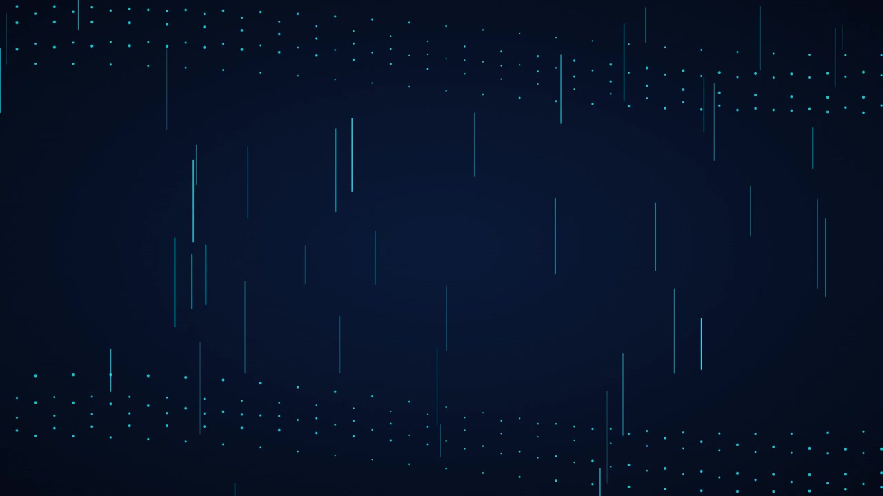 Abstract Digital Background with Moving Vertical Lines and Dots