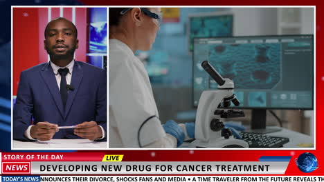 reporter gives news on cancer treatment
