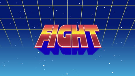 fight sign and futuristic background