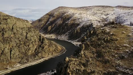 Luftbild-Des-Madison-River-In-Montana-Im-Herbst