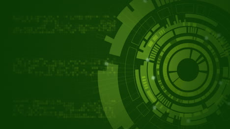 animación del procesamiento de datos sobre el giro del alcance