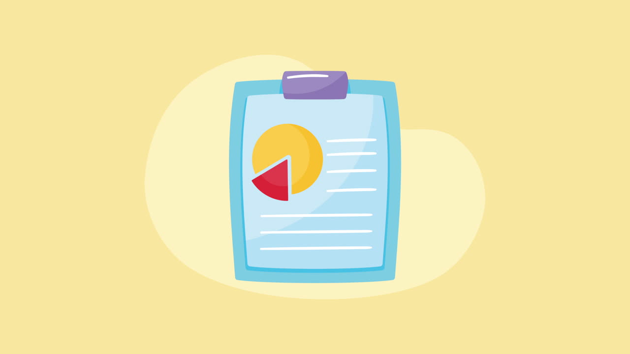 Clipboard with Pie Chart Report