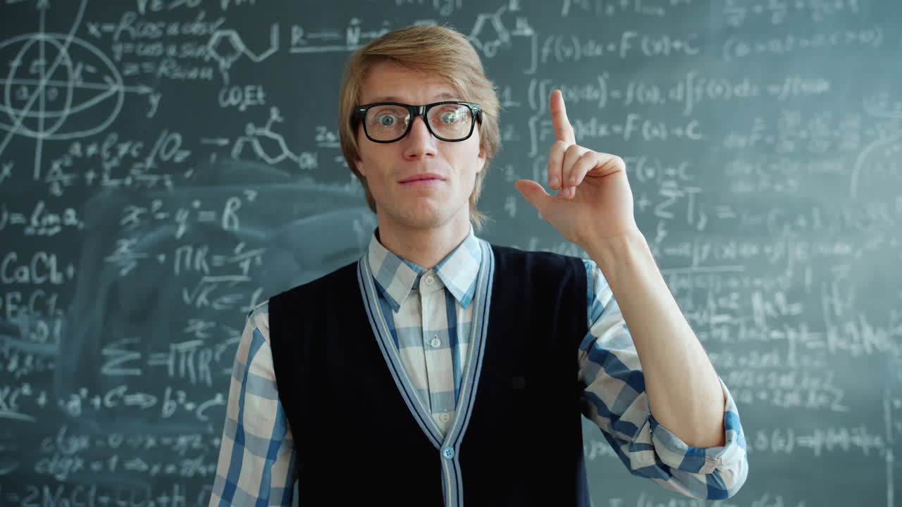 Student Pondering a Question in a Classroom