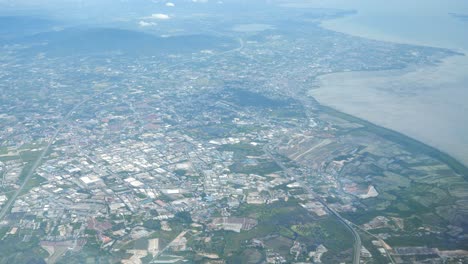 泰國沿海城市的空中景色