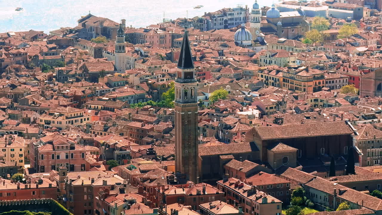 San Francesco della Vigna Church seen from above in Venice, Italy