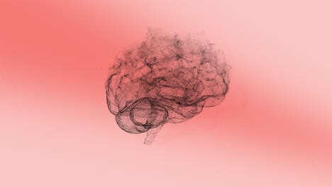 3d animation of brain neurons ruining, causing mental illness personality disorder over red background.