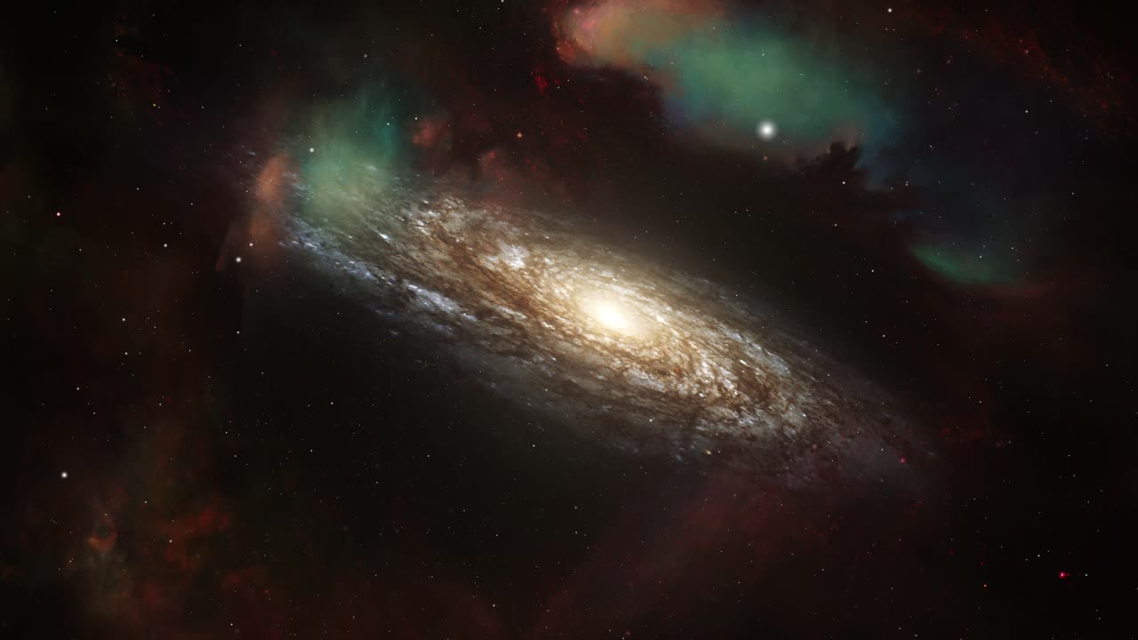 volar hacia las galaxias en el cosmos