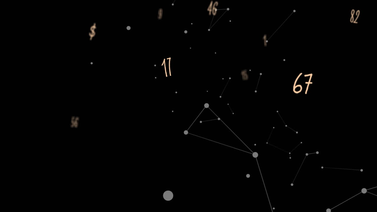 Animation of numbers changing with network of connections