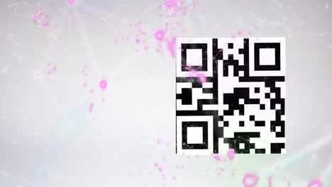animación del código qr y el escaneo del código qr en el teléfono inteligente