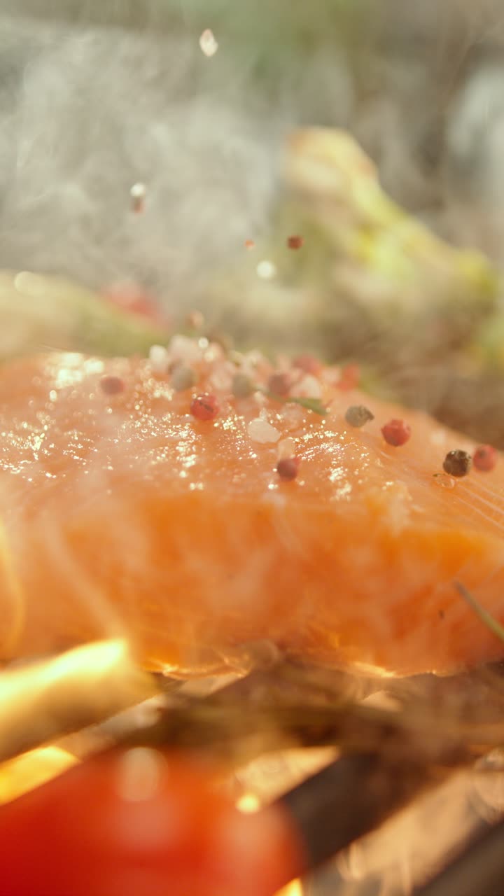 Grilled Salmon with Seasoning